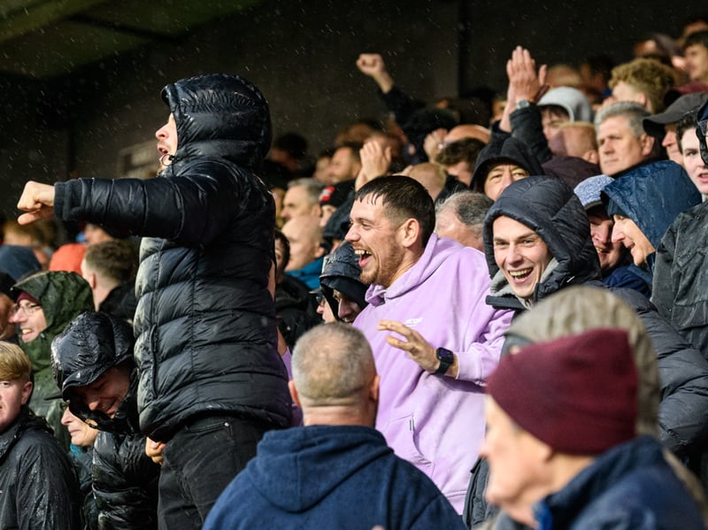 Burnley fans inside Sincil Bank for the Championship fixture against Lincoln City. Photo: Kelvin Lister-Stuttard