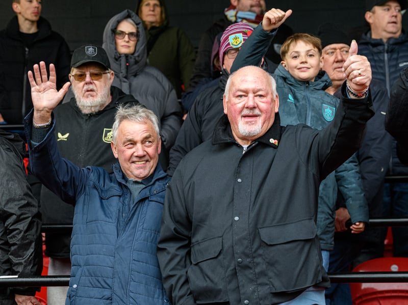 Burnley fans inside Sincil Bank for the Championship fixture against Lincoln City. Photo: Kelvin Lister-Stuttard