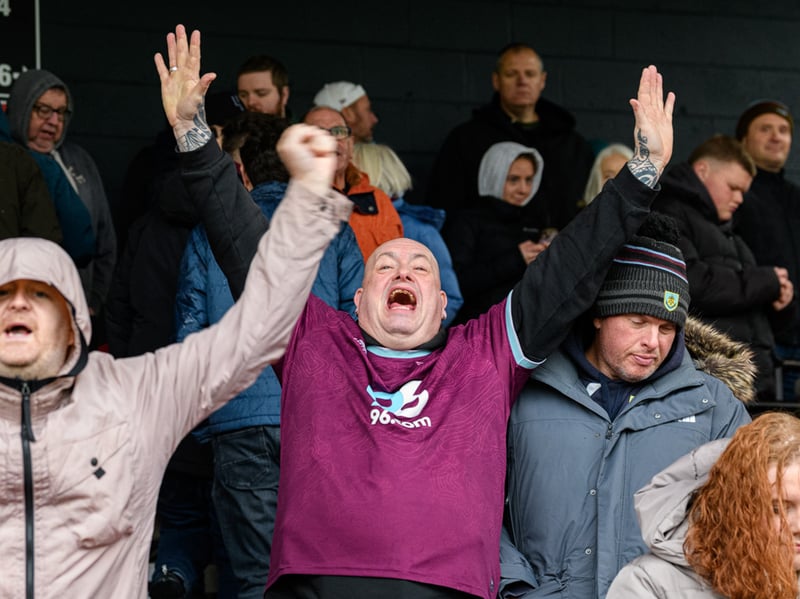 Burnley fans inside Sincil Bank for the Championship fixture against Lincoln City. Photo: Kelvin Lister-Stuttard