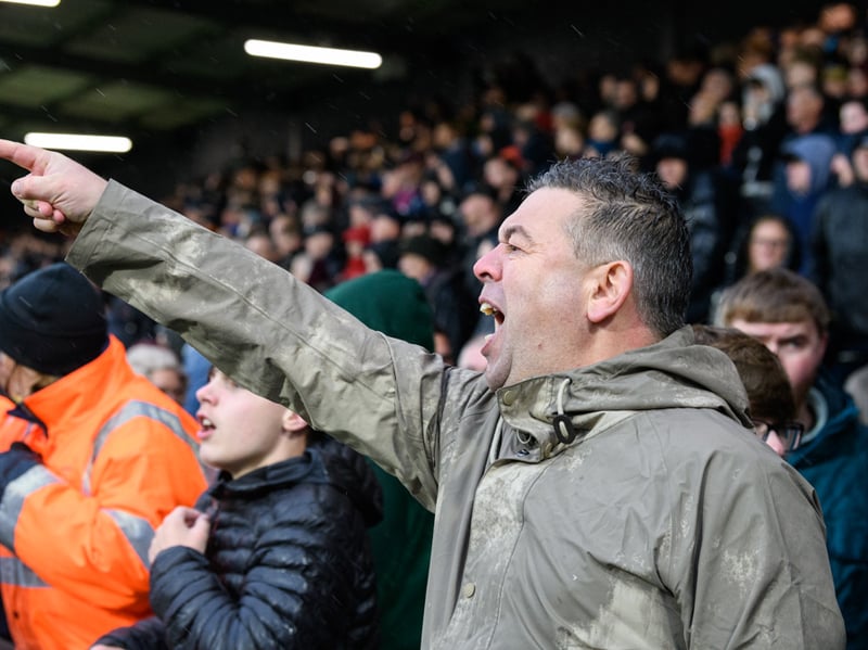 Burnley fans inside Sincil Bank for the Championship fixture against Lincoln City. Photo: Kelvin Lister-Stuttard
