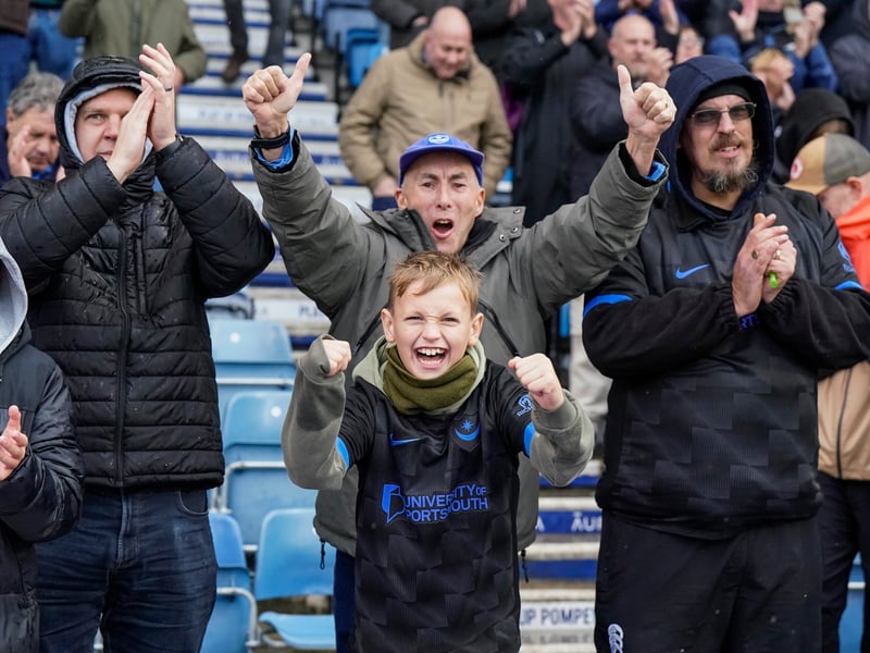 Stormy weather didn't stop the Fratton faithful turning up in their numbers as Pompey claimed a huge win over Millwall on Saturday.
