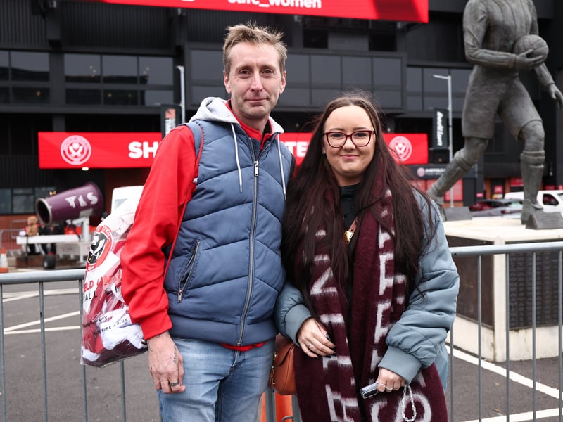 Sheffield United fans pictured showing their support ahead of Derby County clash 