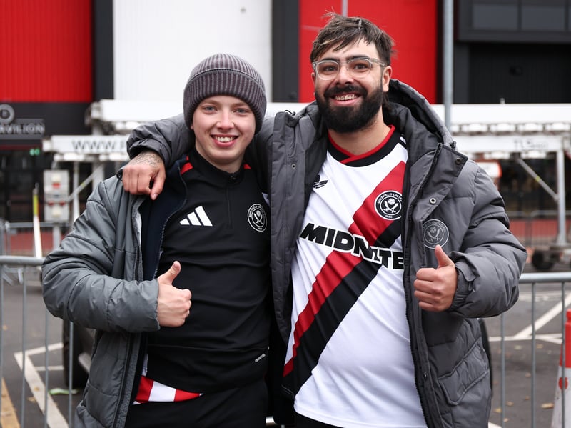 Sheffield United fans pictured showing their support ahead of Derby County clash 