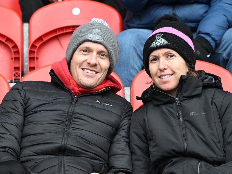 Doncaster Rovers were cheered on to a derby day victory in front of a bumper crowd.