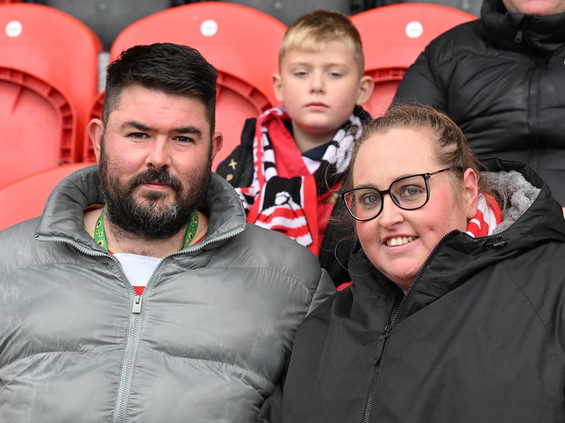 Doncaster Rovers were cheered on to a derby day victory in front of a bumper crowd.