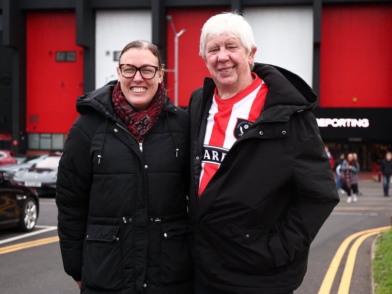 Sheffield United fans pictured showing their support ahead of Derby County clash 