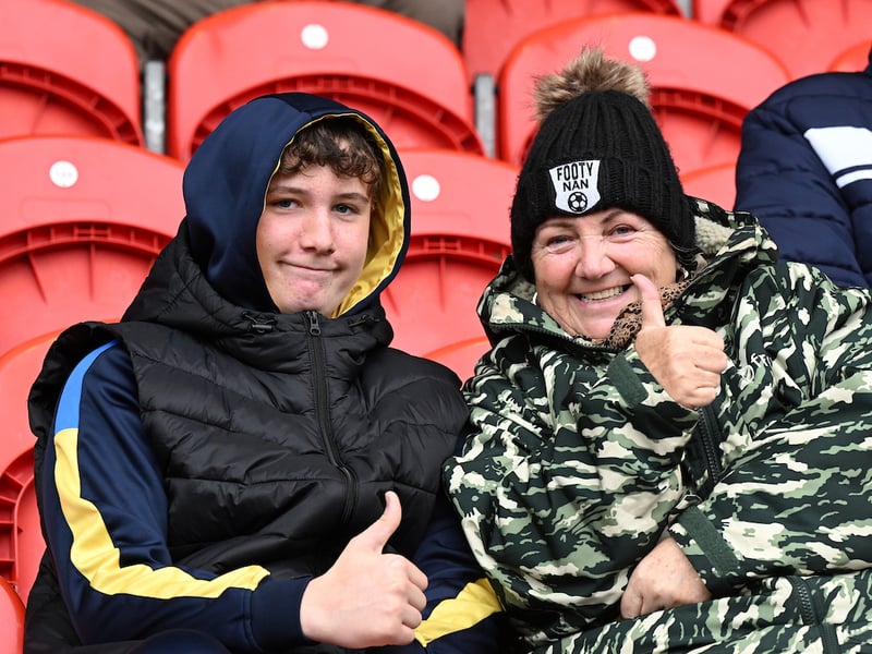Doncaster Rovers were cheered on to a derby day victory in front of a bumper crowd.