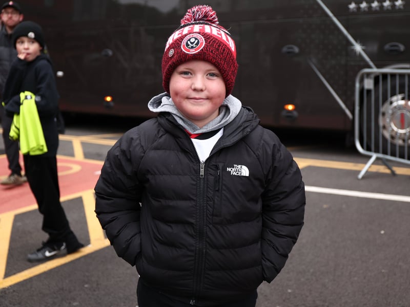 Sheffield United fans pictured showing their support ahead of Derby County clash 