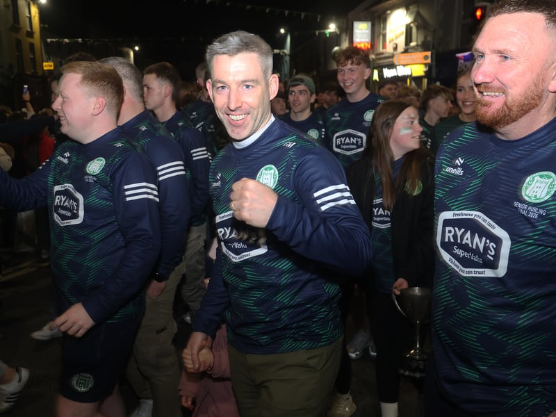 Graham Mulcahy, giving the thumbs up alongside Dave Foley and Noel Mackey