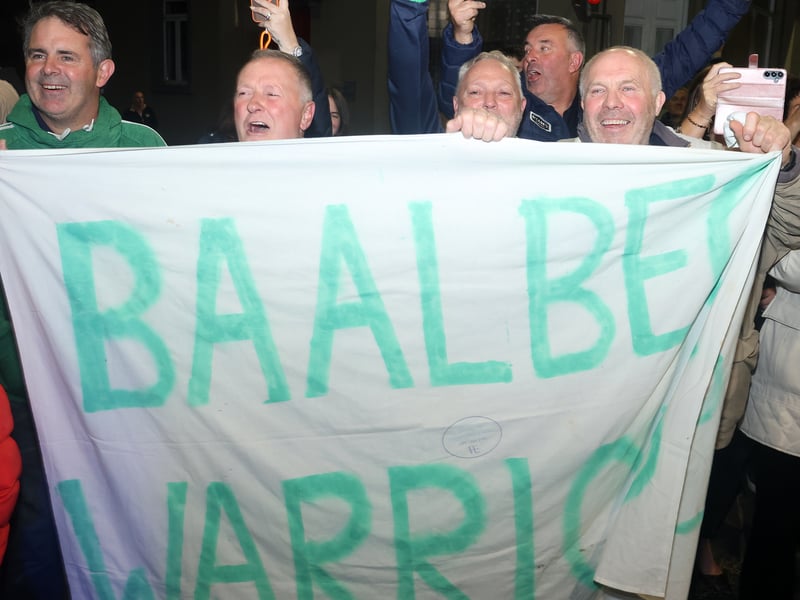 Kilmallock fans welcome the team home after their Limerick SHC final victory