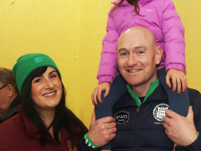 Sinead Hayes with John and Una Buckley at Kilmallock's Homecoming 

