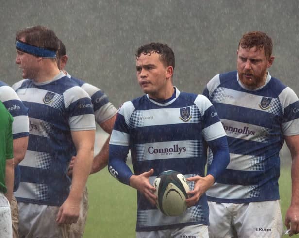 Alex Johnston prepares for the scrum.