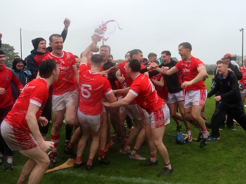 Doon Celebrating winning the Premier Junior A Hurling Championship Final