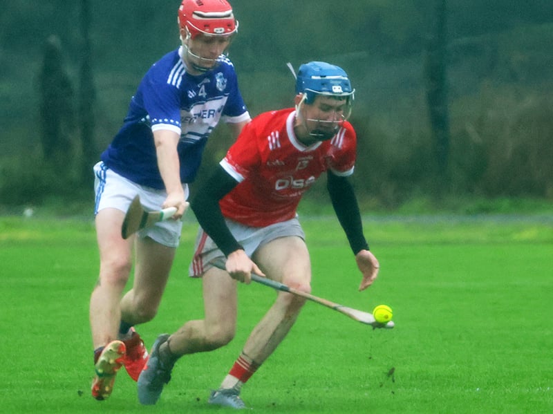 Doon's Denis Blackmore under pressure from Sean Tiernan, Caherline in Cappamore