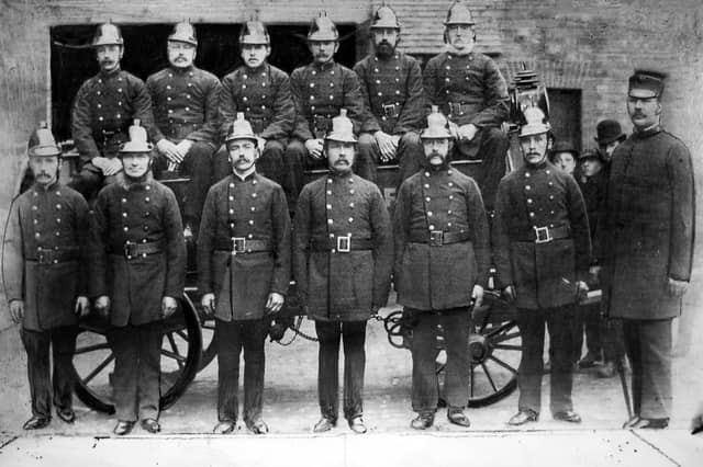 The days of clanging bells, belching smoke and flying horse-drawn fire engines are recalled in this picture of Bridgnorth Fire Brigade in 1888. It came originally from Miss Alice Crockson, of Friar Street, whose father, Mr G Crockson, is on the extreme left of the top row. The others are, from left: W Preen, W Dexter, T Wright, C Massey, and W Owen. In the front row (left to right) are: J Thomas, E Langford, T Jordan, J Lester, H Bishop, W Thomas, and Superintendent Childs.