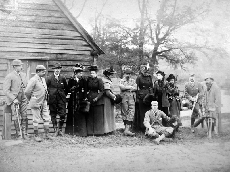 Members of the Corbet family of Acton Reynald and Moreton Corbet, in a photo which was shared by Keryl Holt, who was researching the family. The tall woman, fifth from right with a feather in her hat, is, he said, Beatrice Corbet. Looking at her is Mabel H Corbet and on the ground in front is Lord Ashburton. Keryl said Beatrice, the daughter of Sir Vincent Rowland Corbet, was red-haired and over 6ft. He said she became pregnant while unmarried and consequently left Shropshire in 1891 and moved to Bath, so the picture is likely from before then.