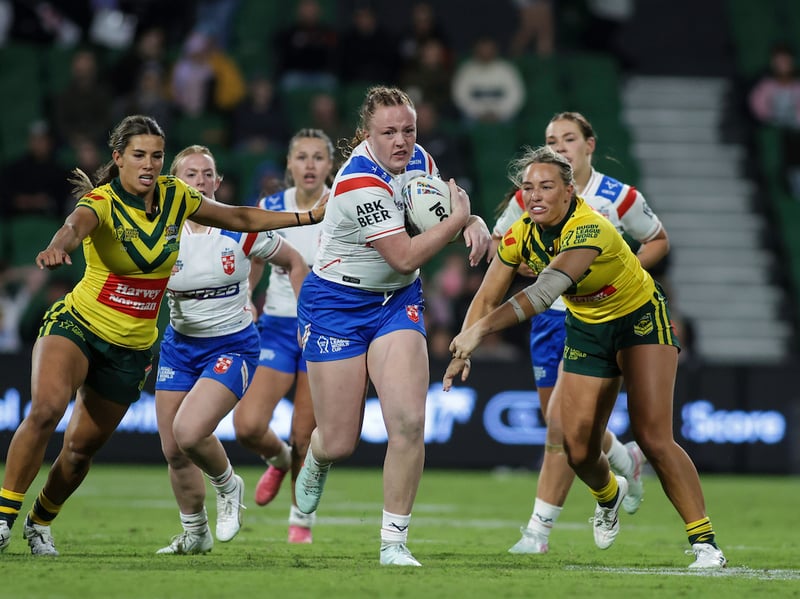 Wigan forward Lucie Sams made her England debut on Saturday