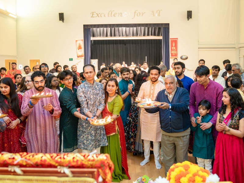The event celebrated two Hindu festivals