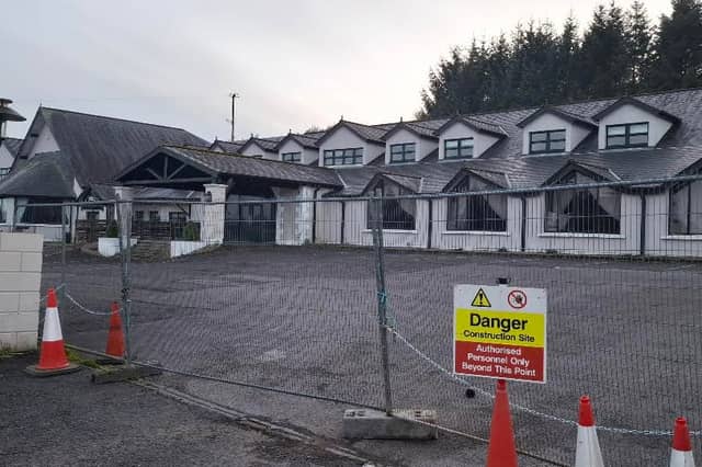 Discussions are at an advanced stage and a closing date for bids for the Mellon Country Inn has been set for Monday next, November 2. In the meantime the selling agents and the police have warned trespassers to stay out of the building. SU5644CD26