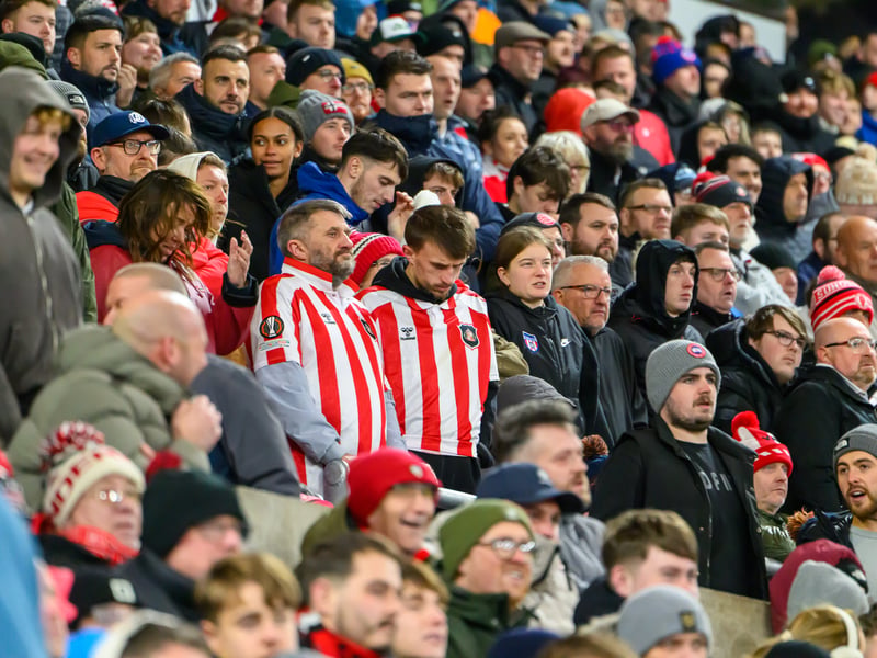Sunderland fans in action at the Stadium of Light during the Premier League game against Leeds United. Photo by Chris Fryatt.
