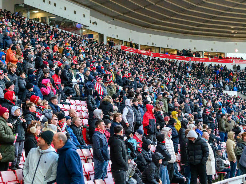 Sunderland fans in action at the Stadium of Light during the Premier League game against Leeds United. Photo by Chris Fryatt.