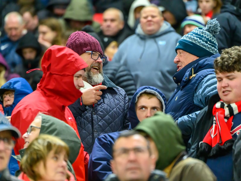 Sunderland fans in action at the Stadium of Light during the Premier League game against Leeds United. Photo by Chris Fryatt.