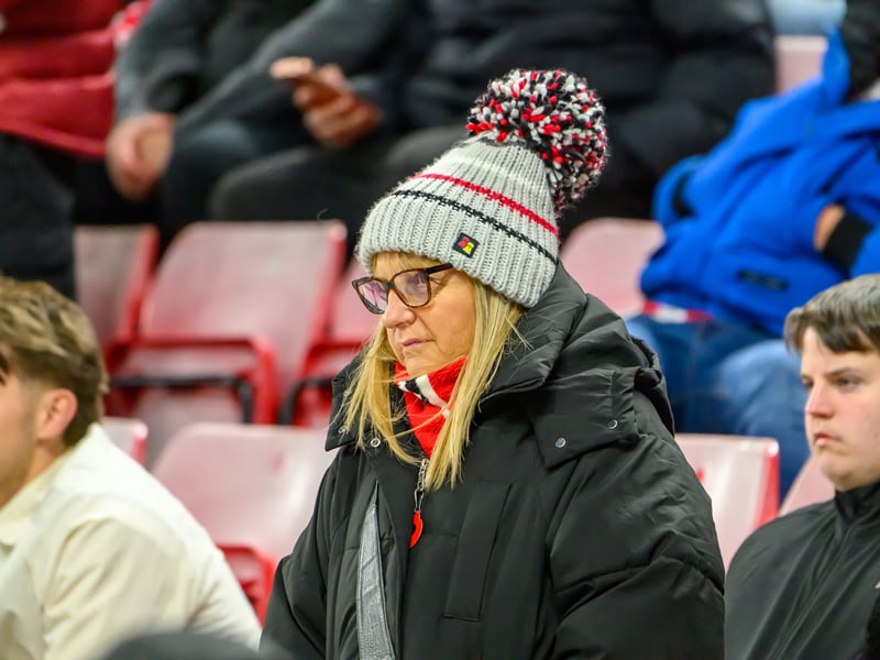 Sunderland fans in action at the Stadium of Light during the Premier League game against Leeds United. Photo by Chris Fryatt.