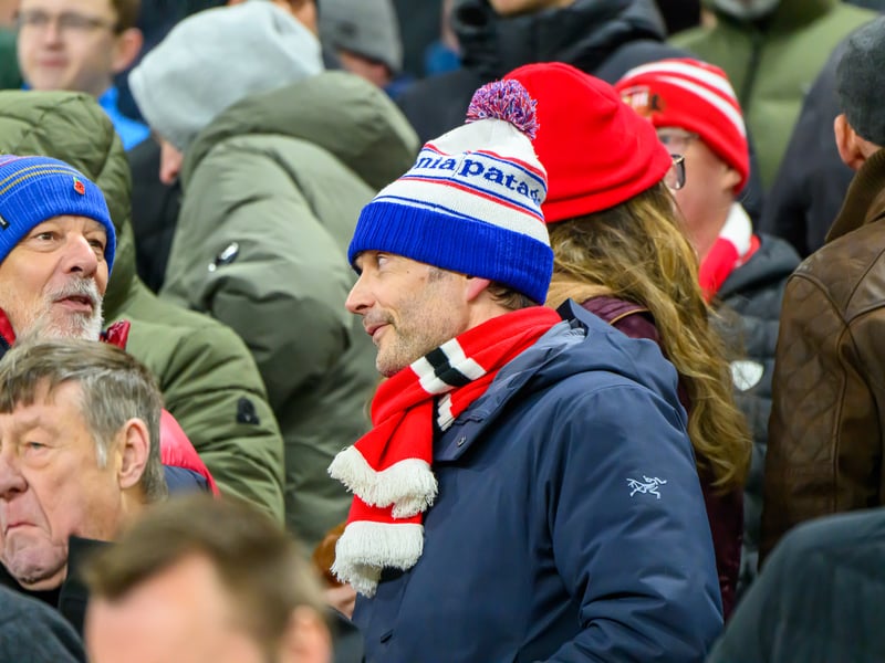 Sunderland fans in action at the Stadium of Light during the Premier League game against Leeds United. Photo by Chris Fryatt.