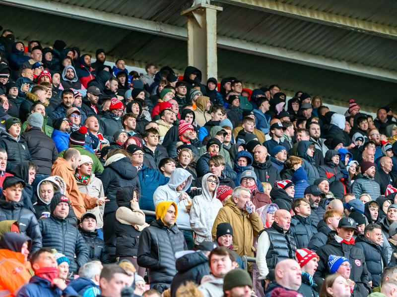 Sunderland fans in action at the Stadium of Light during the Premier League game against Leeds United. Photo by Chris Fryatt.