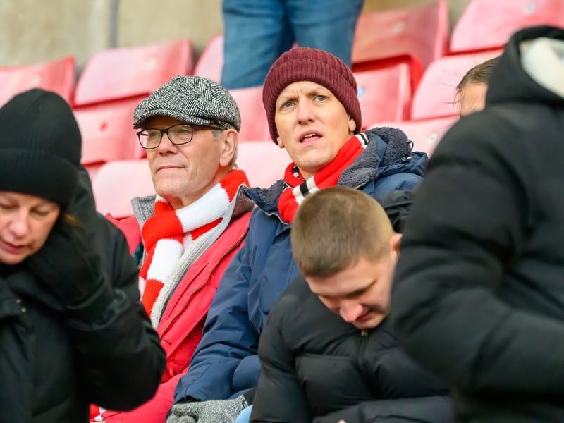 Sunderland fans in action at the Stadium of Light during the Premier League game against Leeds United. Photo by Chris Fryatt.