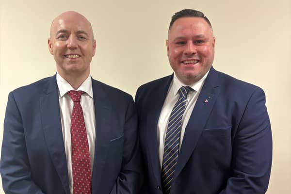  Ian Irwin, right, with Ulster Unionist Party Leader Jon Burrows MLA. SU6244CD26