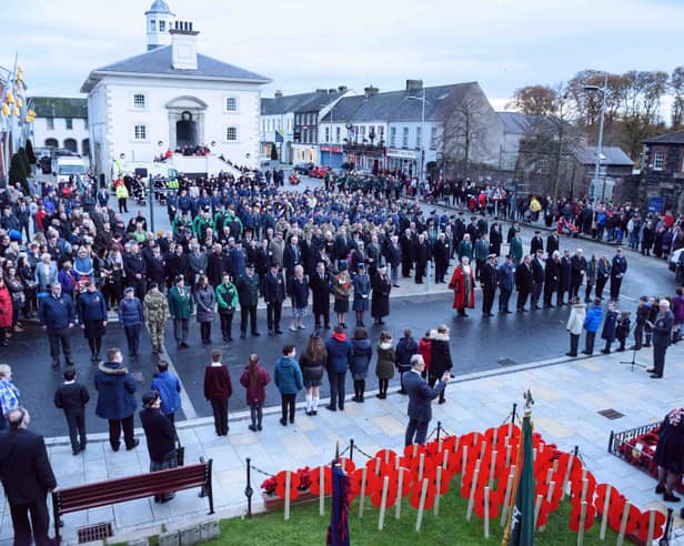 Last year's Remembrance Sunday event at Antrim Market Square