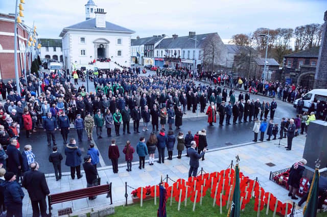 Last year's Remembrance Sunday event at Antrim Market Square