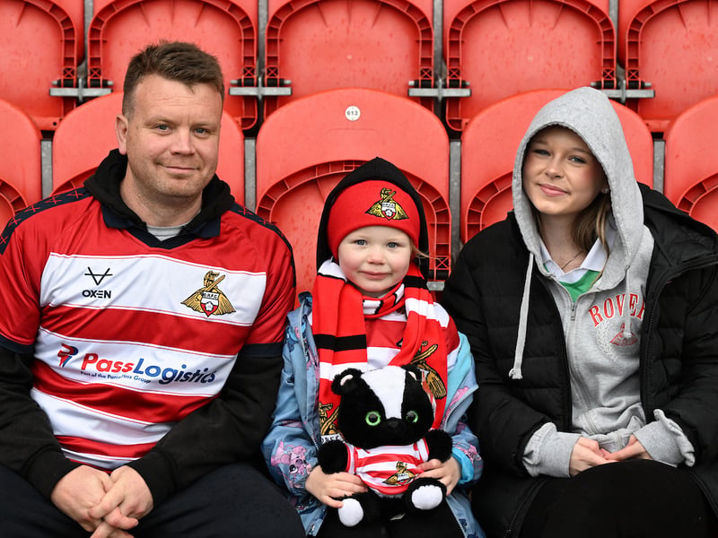 Doncaster Rovers were cheered on to a derby day victory in front of a bumper crowd.