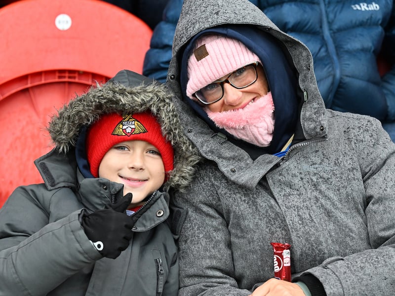Doncaster Rovers were cheered on to a derby day victory in front of a bumper crowd.
