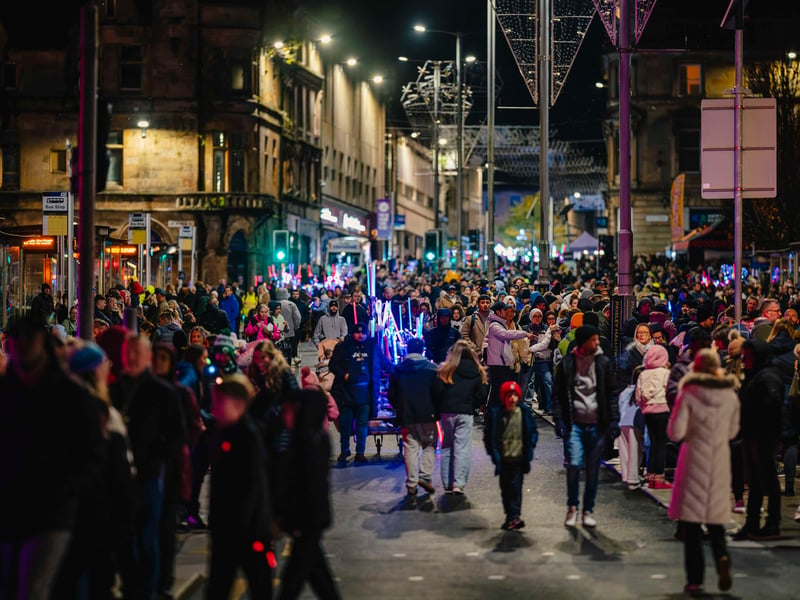 The town was packed for the Halloween parade.