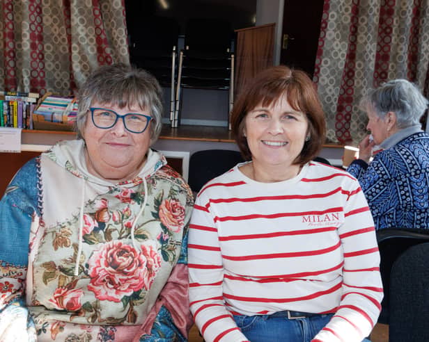 Annie Shields and Janice Anderson pictured at the Leckpatrick and Dunnalong Harvest Craft Fair in Milliken Hall.JC401CM26