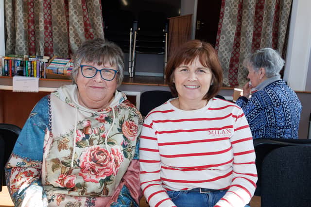 Annie Shields and Janice Anderson pictured at the Leckpatrick and Dunnalong Harvest Craft Fair in Milliken Hall.JC401CM26