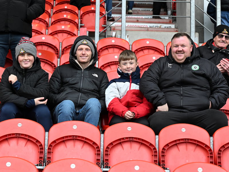 Doncaster Rovers were cheered on to a derby day victory in front of a bumper crowd.