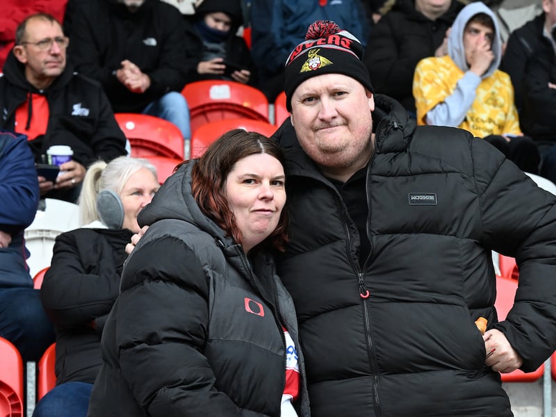Doncaster Rovers were cheered on to a derby day victory in front of a bumper crowd.