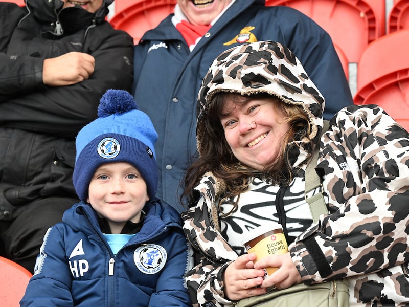 Doncaster Rovers were cheered on to a derby day victory in front of a bumper crowd.