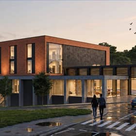 A computer generated image of the planned new leisure centre in Strabane.