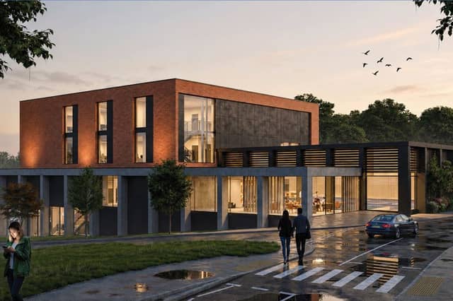 A computer generated image of the planned new leisure centre in Strabane.
