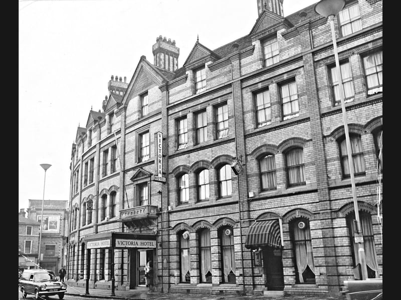 The ornate brick facade of the Victoria Hotel in Wolverhampton stands proud in November 1982. Along with welcoming travellers to its landmark rooms, the hotel had recently expanded its services with the opening of a brand-new men's hairdressing salon, offering customers the latest trims and sharpest styles of the day. Do you remember stopping by the Victoria Hotel for a stay, a drink, or a haircut back in the autumn of 1982?   