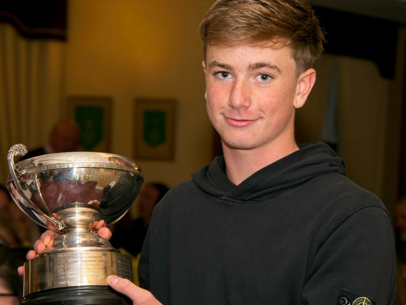Castlewarden Golf Club Junior Scratch Cup winner 2026, Archie McCann from Kill pictured after receiving his award at the Captain’s Prize 2026 presentation night, Saturday, October 17