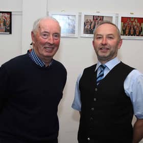Three generations of the Cochrane Family, past and present members of Blossomhill Pipe Band. David Cochrane, left, with over 50 years' service with the band and son Mark Cochrane. Missing from the photo is current member,  his grandson, Harry Cochrane. IB3244CD26