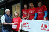 Ready to go... From left: Robert Fyffe, Iris Wallace, Sylvia Thompson, Carole Harpur, and Alison  Hemphill from Gillygooley Youth and Community Development Association members before the walk. IB0242CD26