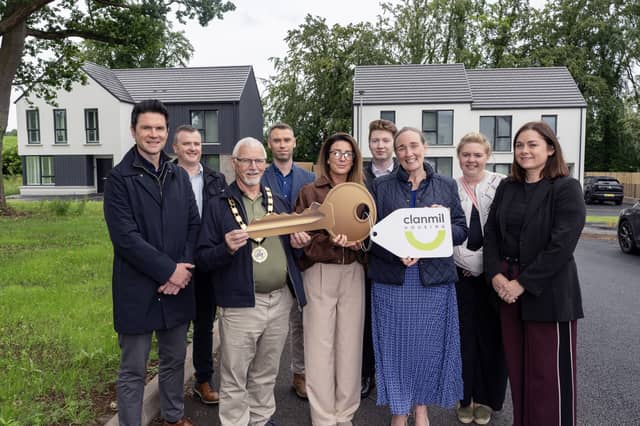 Mayor Henry Cushinan launched the Deerpark Lodge housing scheme recently