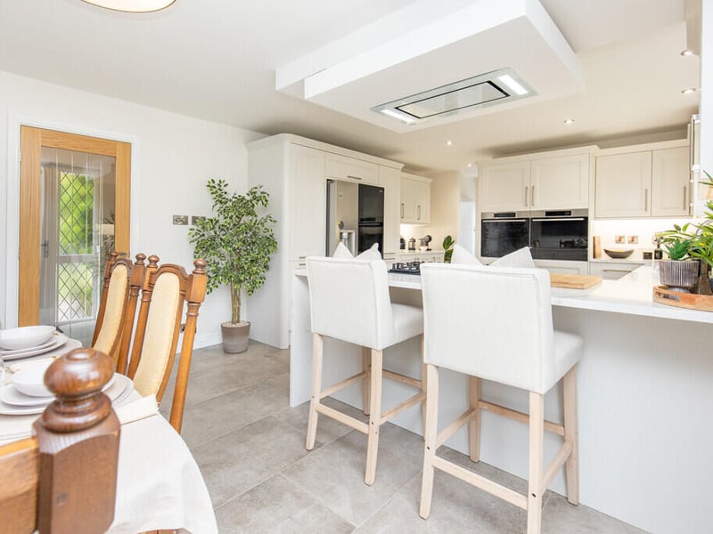 The open plan dining kitchen from another perspective