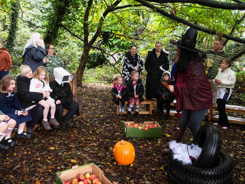 Scary stories were being told on the Ballycraigy Primary School Halloween trail.